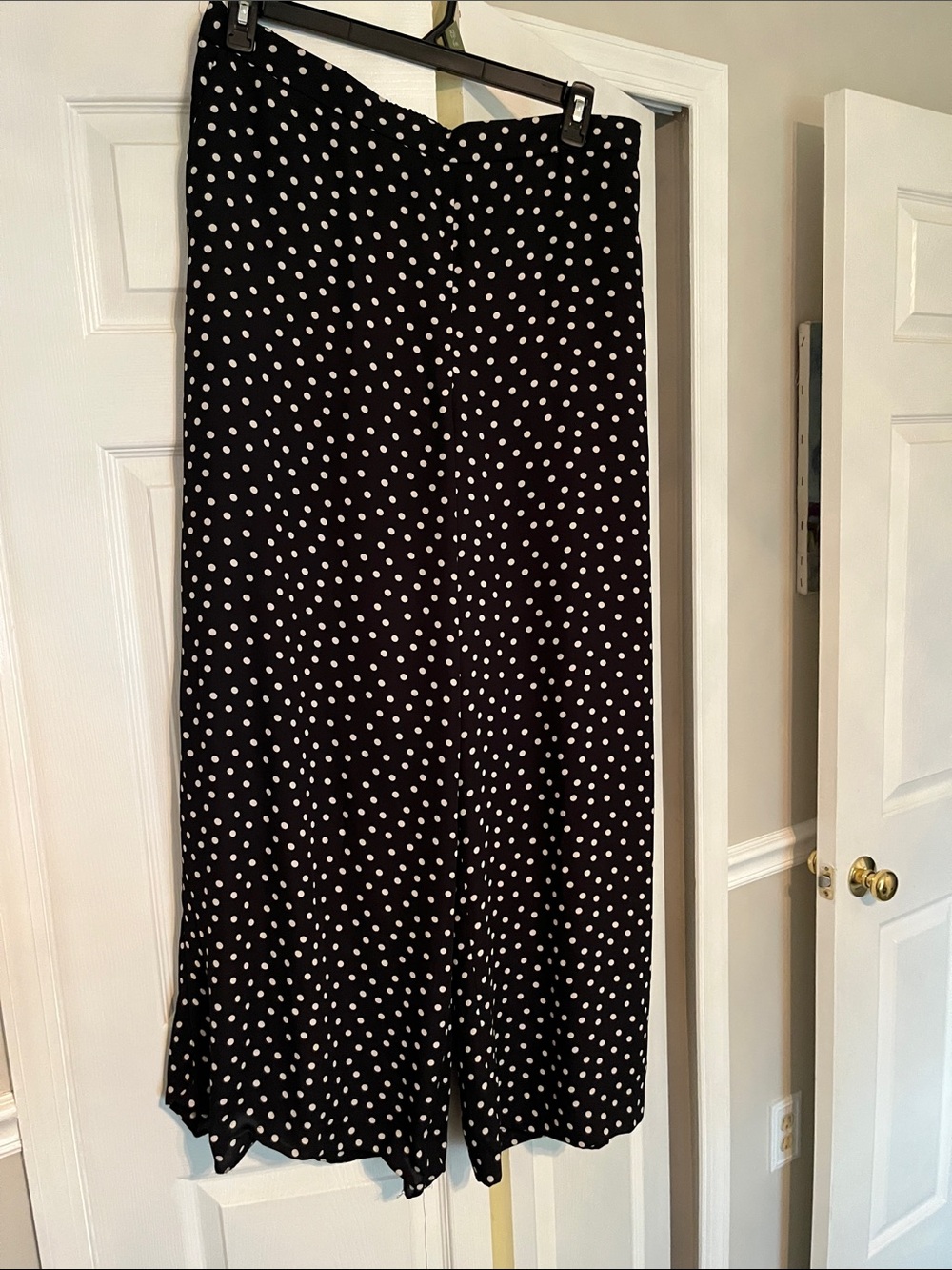 Express wide leg polka dot pants